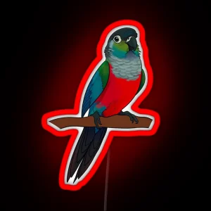 Crimson Bellied Conure RGB Neon Sign