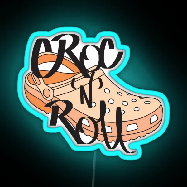 Croc And Roll RGB Neon Sign
