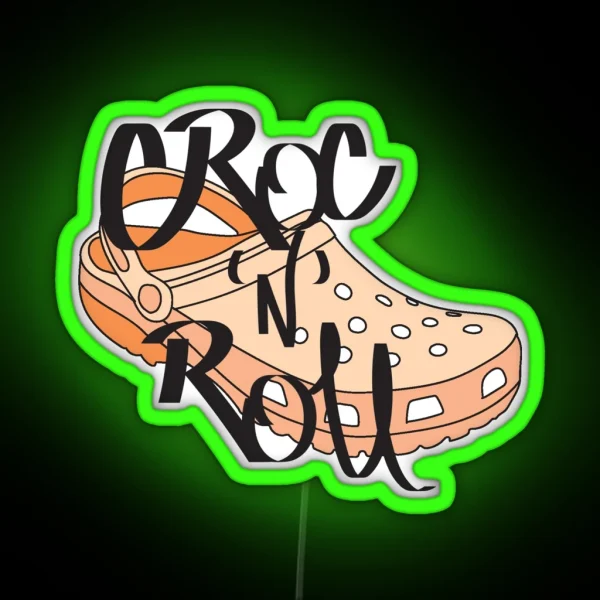 Croc And Roll RGB Neon Sign