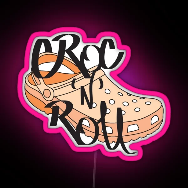 Croc And Roll RGB Neon Sign