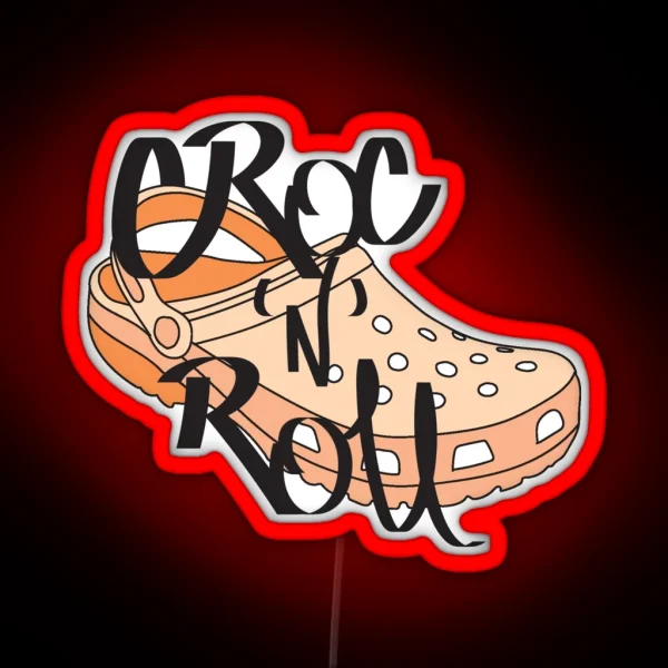 Croc And Roll RGB Neon Sign