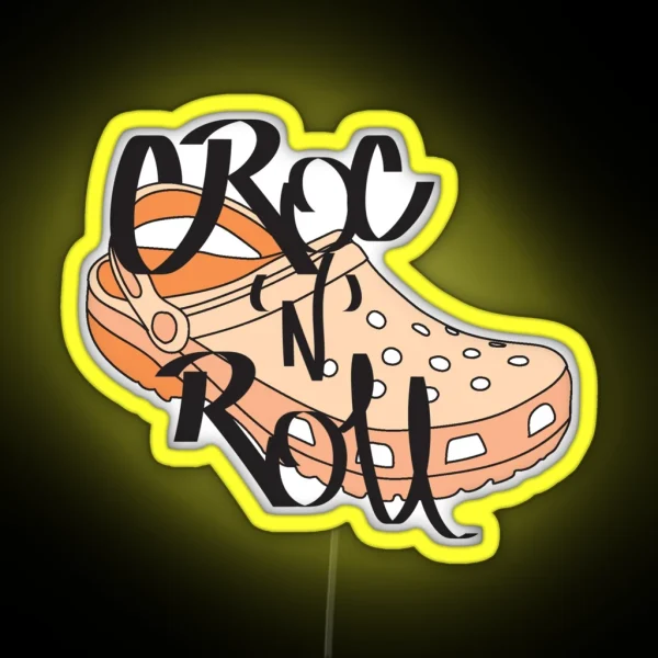 Croc And Roll RGB Neon Sign