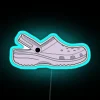 Lavender Rainbow Accent Wall Neon Sign for Fashionable Croc Lovers