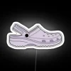 Step into vibrant style with this fun lavender clog shoe