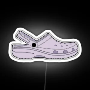 Croc Clog Lavender Shoe RGB Neon Sign