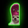 Neon Crocodile Dog Decorative Sign Adds Fun Colorful Ambiance Instantly
