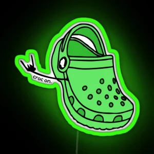 Croc On RGB Neon Sign