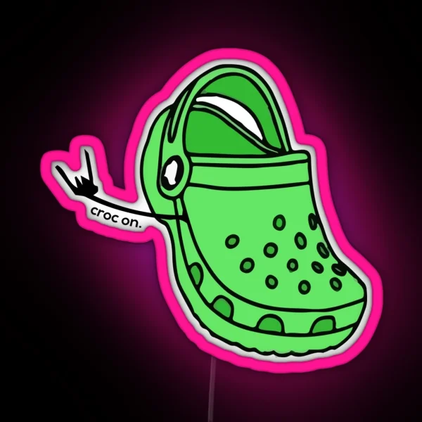 Croc On RGB Neon Sign