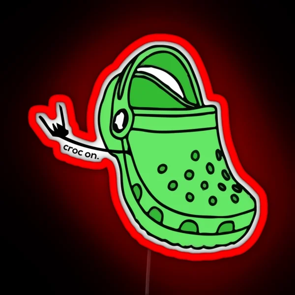 Croc On RGB Neon Sign