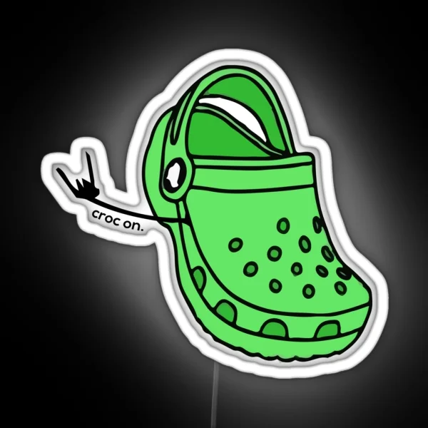 Croc On RGB Neon Sign