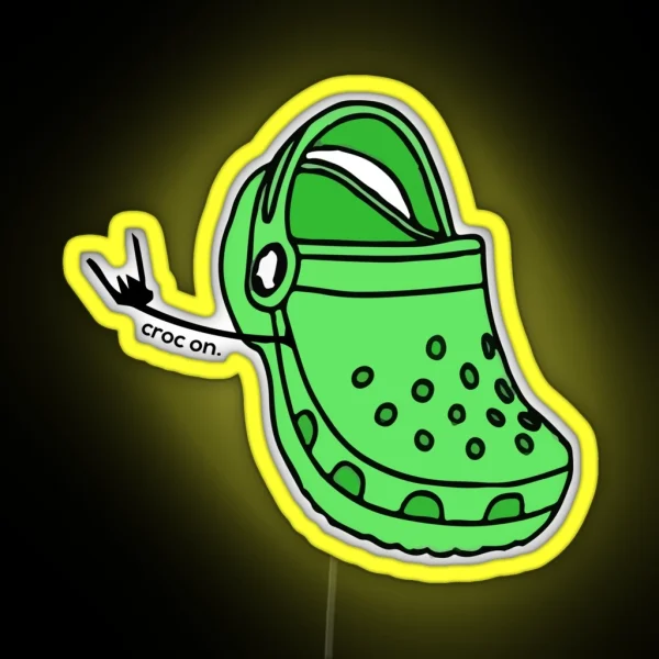 Croc On RGB Neon Sign