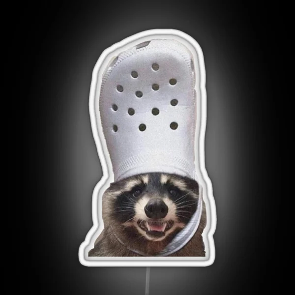 Croc Raccoon RGB Neon Sign