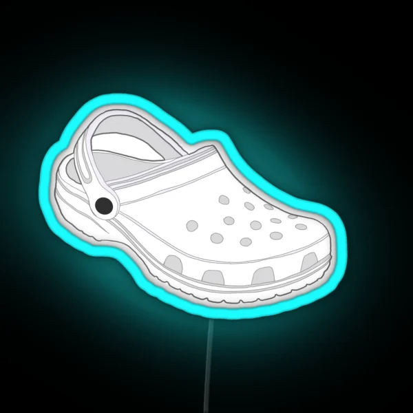 Croc White RGB Neon Sign