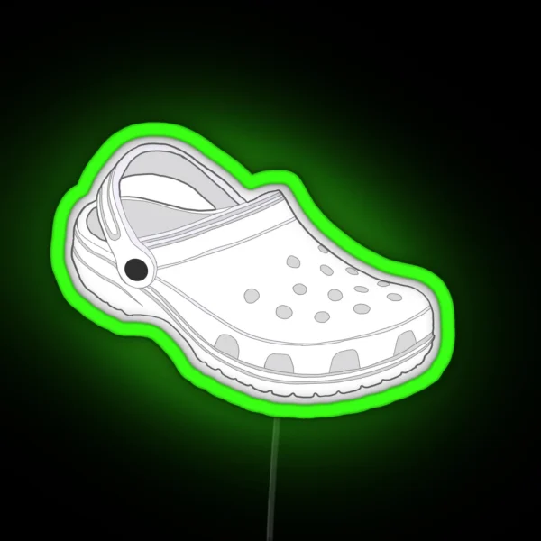 Croc White RGB Neon Sign