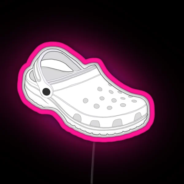 Croc White RGB Neon Sign