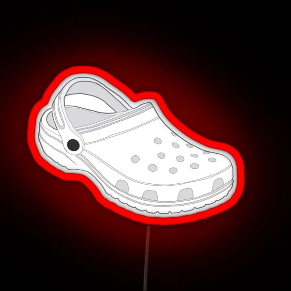 Croc White RGB Neon Sign