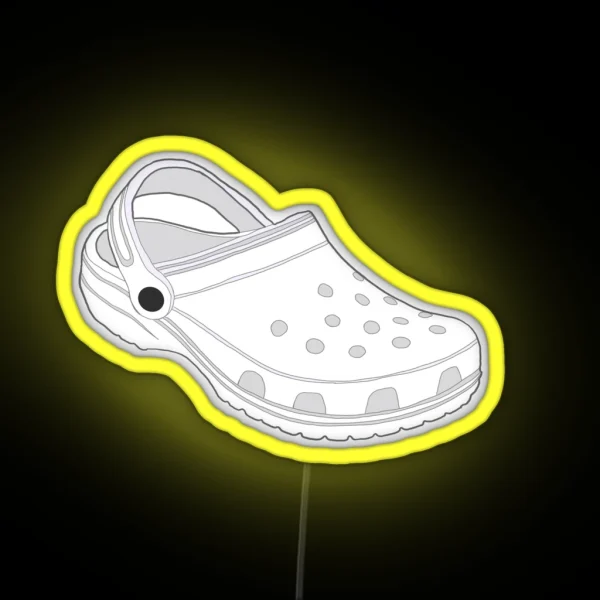 Croc White RGB Neon Sign