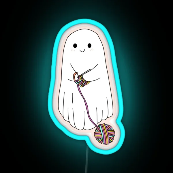 Crochet Ghost RGB Neon Sign