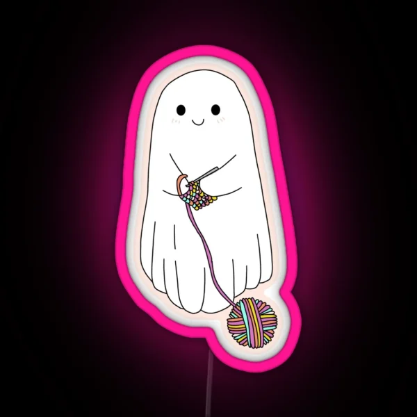 Crochet Ghost RGB Neon Sign