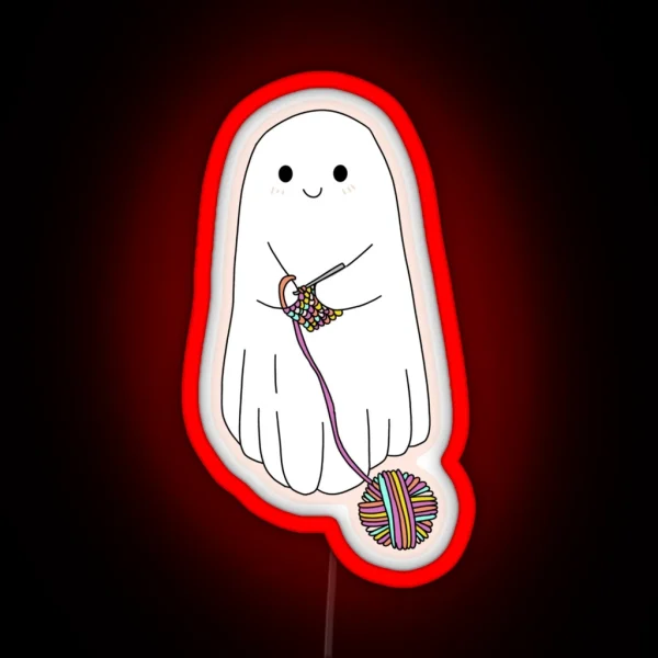 Crochet Ghost RGB Neon Sign