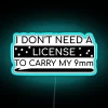 Neon crochet license to carry funny 9mm quotes home decor.