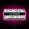 Whimsical crochet pattern inspired firearms license holder with humorous quotes.