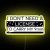 Personalized RGB Neon Sign with Humorous Quote and Gun Theme