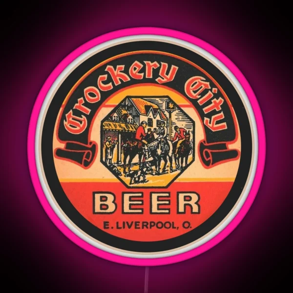 Crockery City Beer East Liverpool Ohio RGB Neon Sign