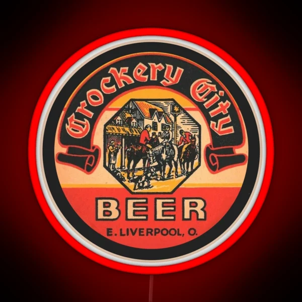 Crockery City Beer East Liverpool Ohio RGB Neon Sign