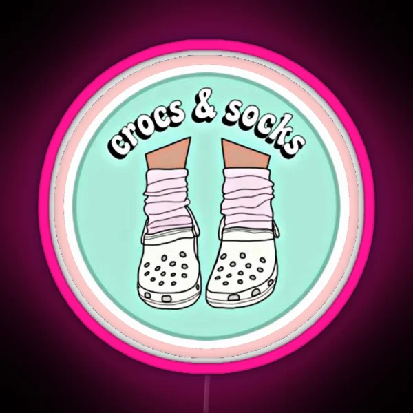 Crocs And Socks Led RGB Neon Sign