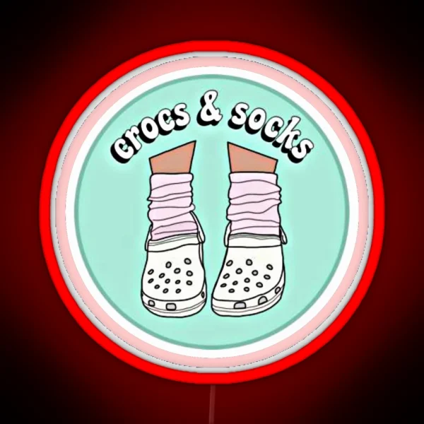 Crocs And Socks Led RGB Neon Sign