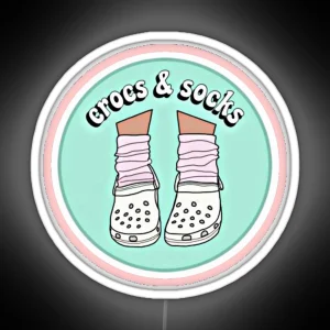 Crocs And Socks Led RGB Neon Sign