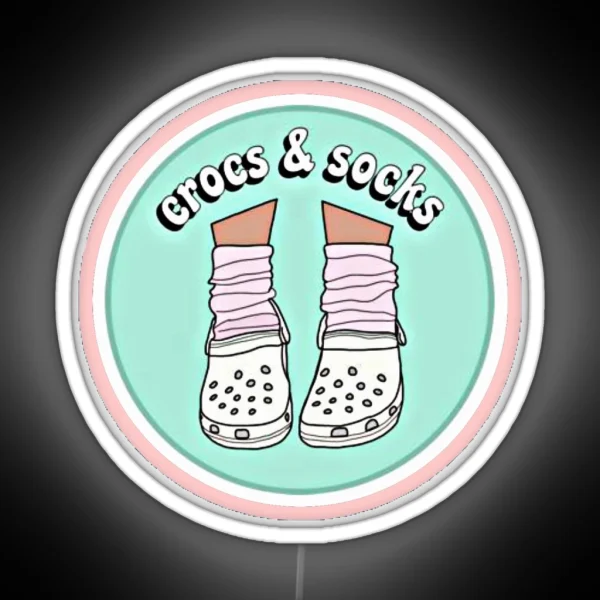Crocs And Socks Led RGB Neon Sign