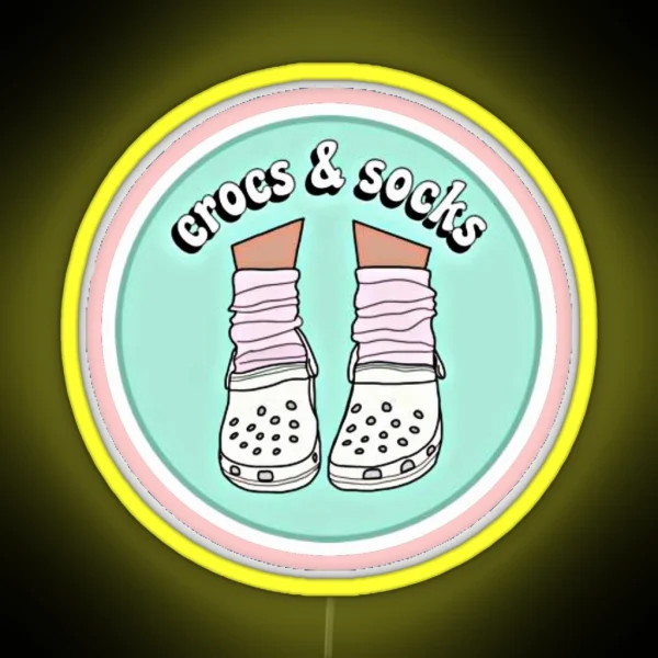 Crocs And Socks Led RGB Neon Sign