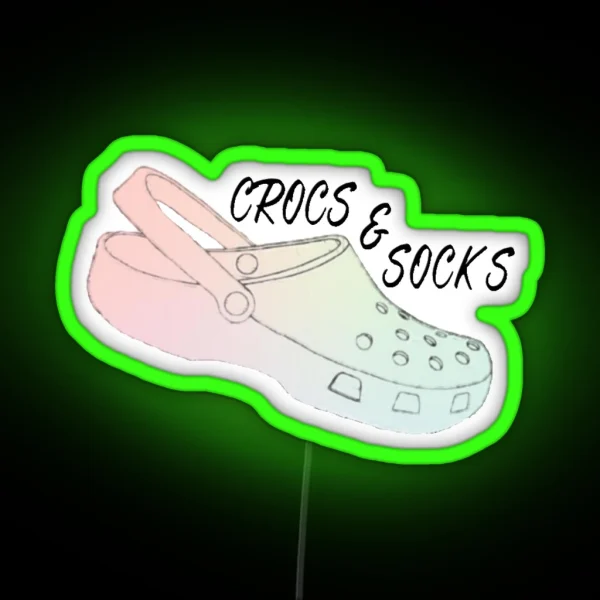 Crocs And Socks RGB Neon Sign