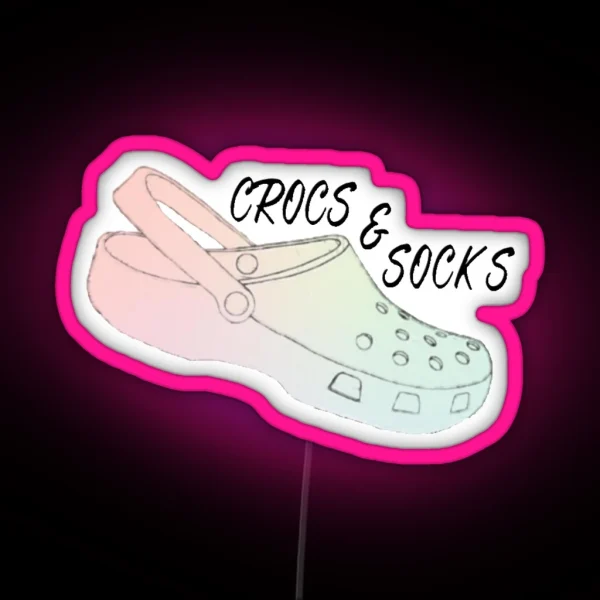 Crocs And Socks RGB Neon Sign