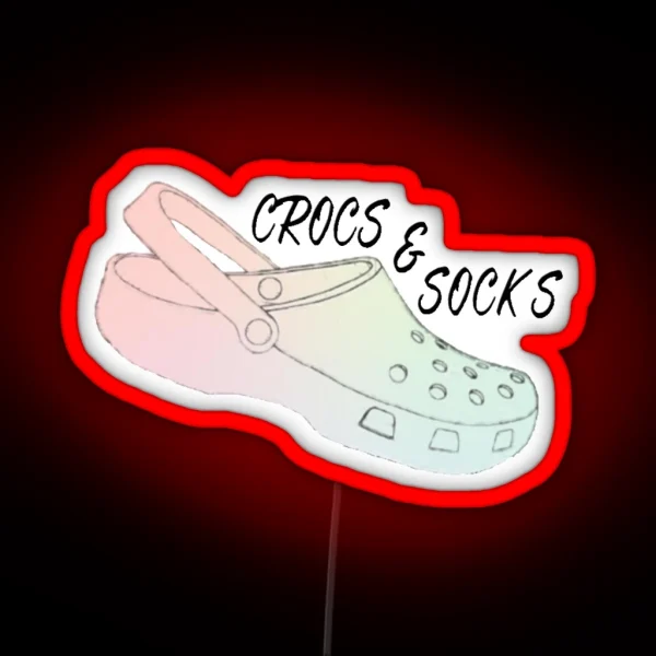 Crocs And Socks RGB Neon Sign