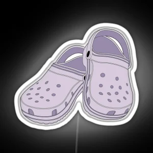 Crocs Clog Lavender Shoe RGB Neon Sign