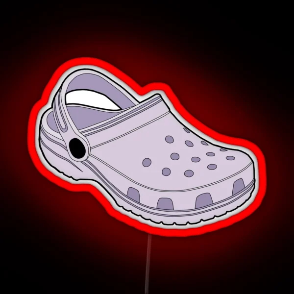 Crocs Lavender Clog Shoe RGB Neon Sign