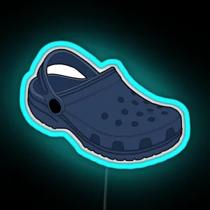 Crocs Navy Blue Clog Shoe RGB Neon Sign