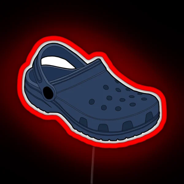 Crocs Navy Blue Clog Shoe RGB Neon Sign