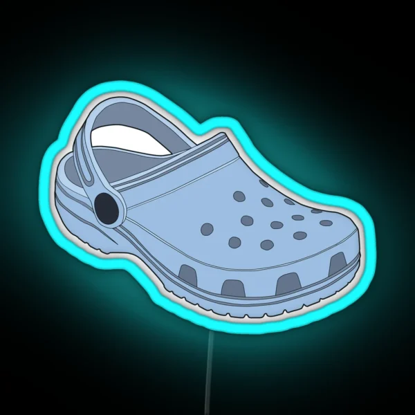Crocs Shoe Blue Jeans RGB Neon Sign