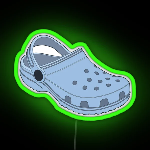 Crocs Shoe Blue Jeans RGB Neon Sign