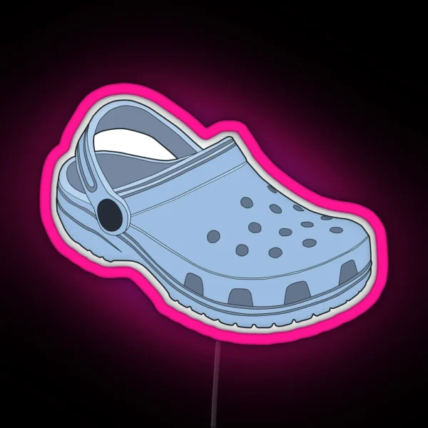 Crocs Shoe Blue Jeans RGB Neon Sign