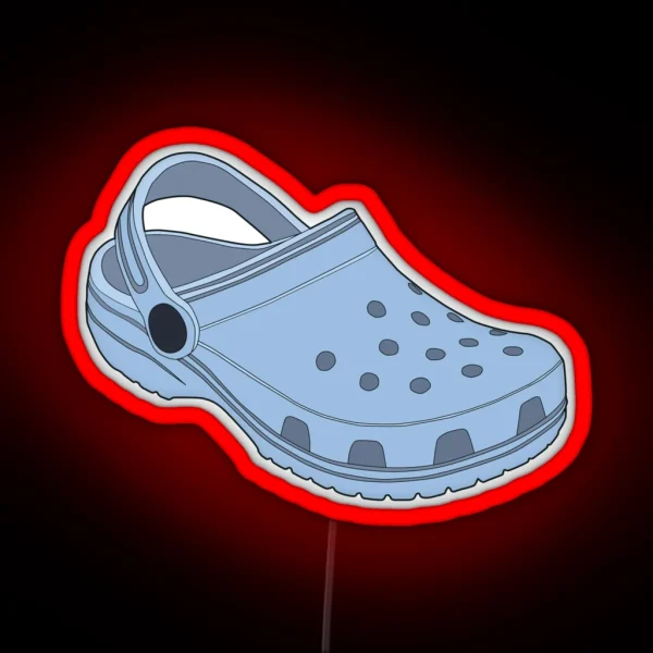 Crocs Shoe Blue Jeans RGB Neon Sign