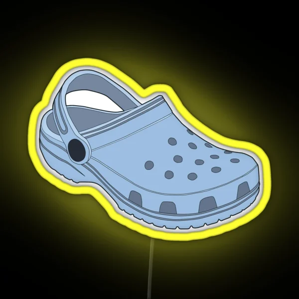 Crocs Shoe Blue Jeans RGB Neon Sign