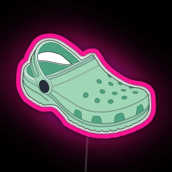 Crocs Shoe Cool Mint RGB Neon Sign