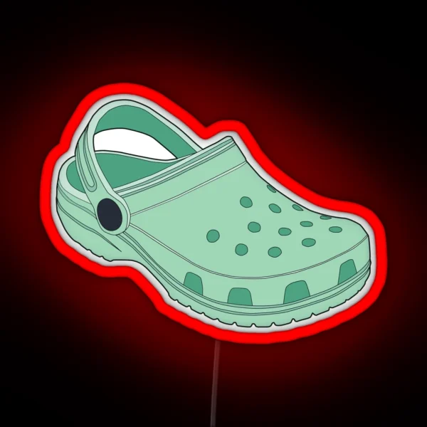 Crocs Shoe Cool Mint RGB Neon Sign