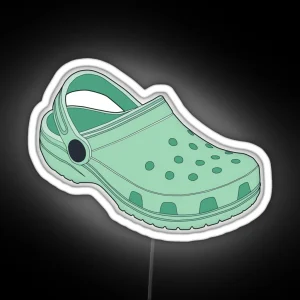 Crocs Shoe Cool Mint RGB Neon Sign