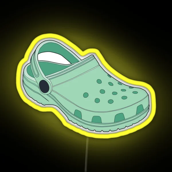 Crocs Shoe Cool Mint RGB Neon Sign